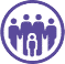 community services illustartion of pople holding hand with child in front